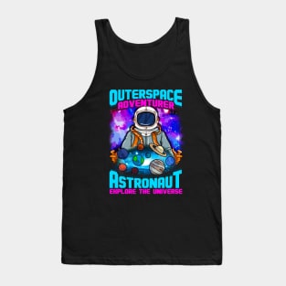 Outer Space Adventurer Astronaut Explore The Universe Tank Top